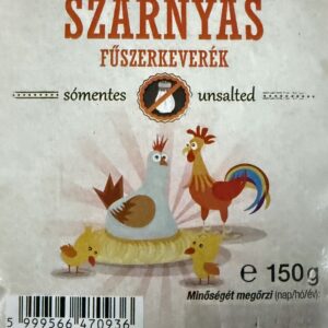 SZÁRNYAS FŰSZERKEVERÉK 150g ÍZFOKOZÓ ÉS TARTÓSÍTÓSZERMENTES, SÓMENTES